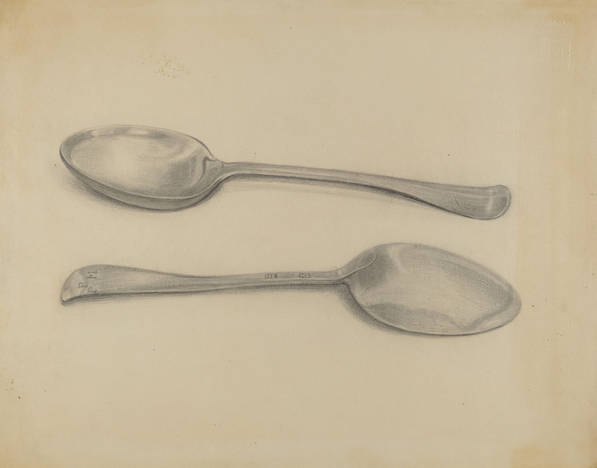 Two Silver Soup Spoons by Nicholas Zupa