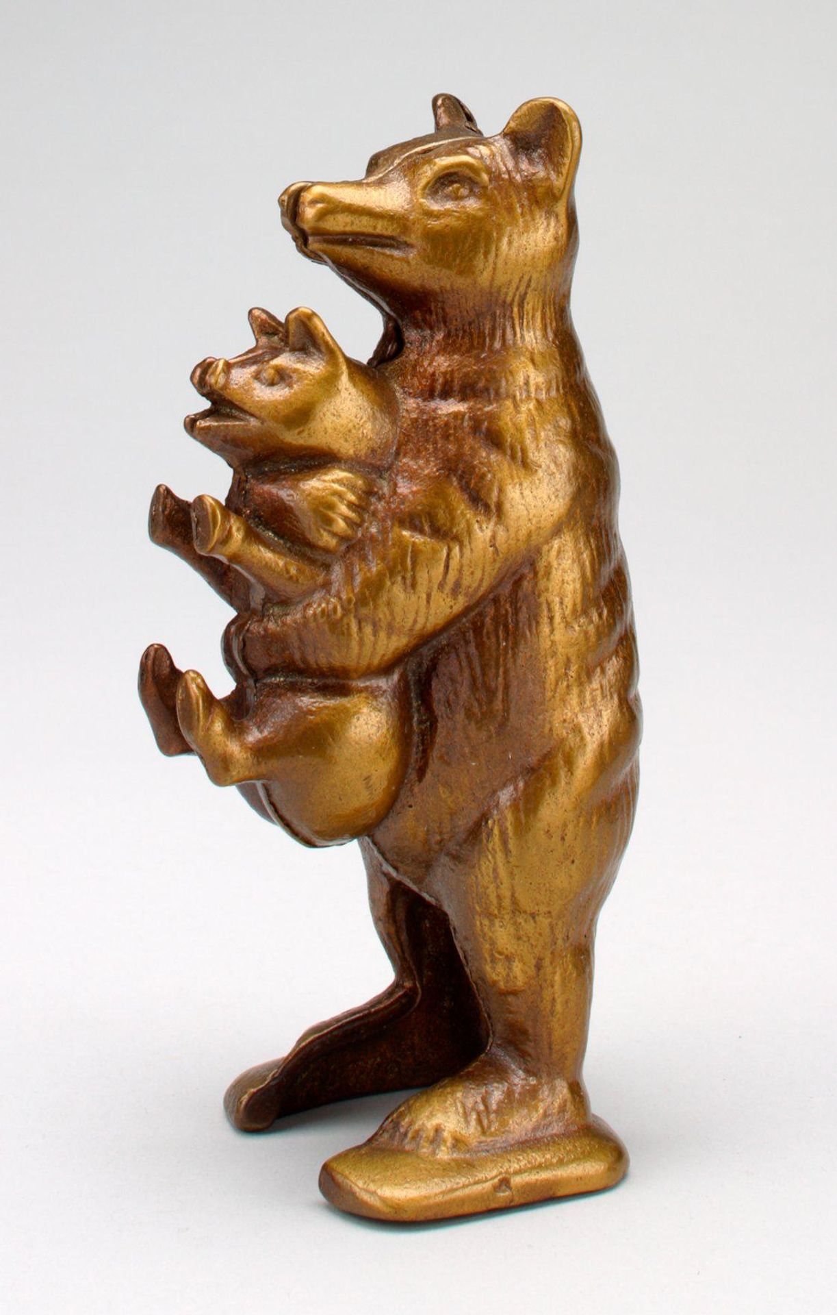 -Bear Stealing Pig- still bank by Anonymous