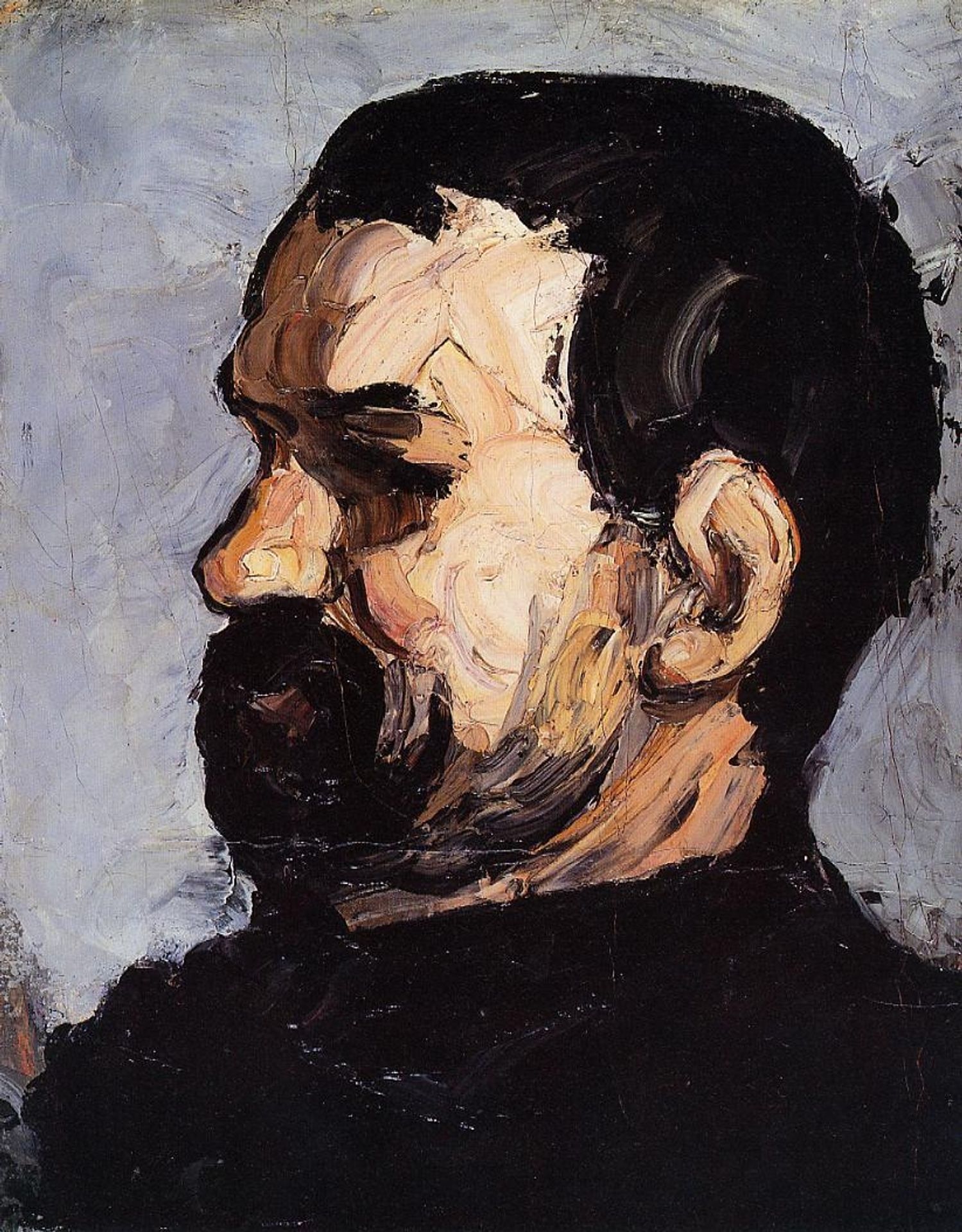 Portrait of Uncle Dominique in Profile by Paul Cézanne