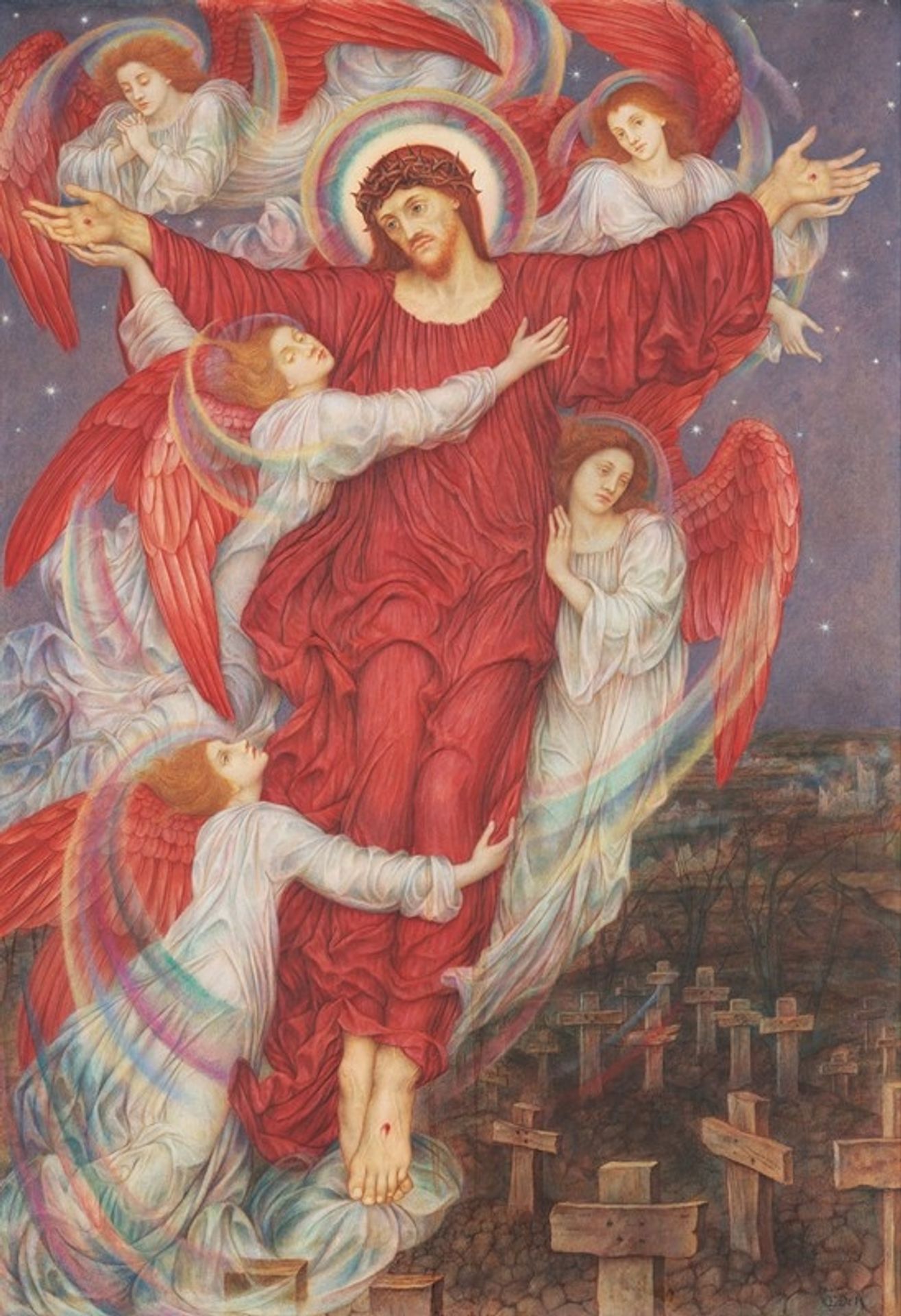 The Red Cross by Evelyn De Morgan