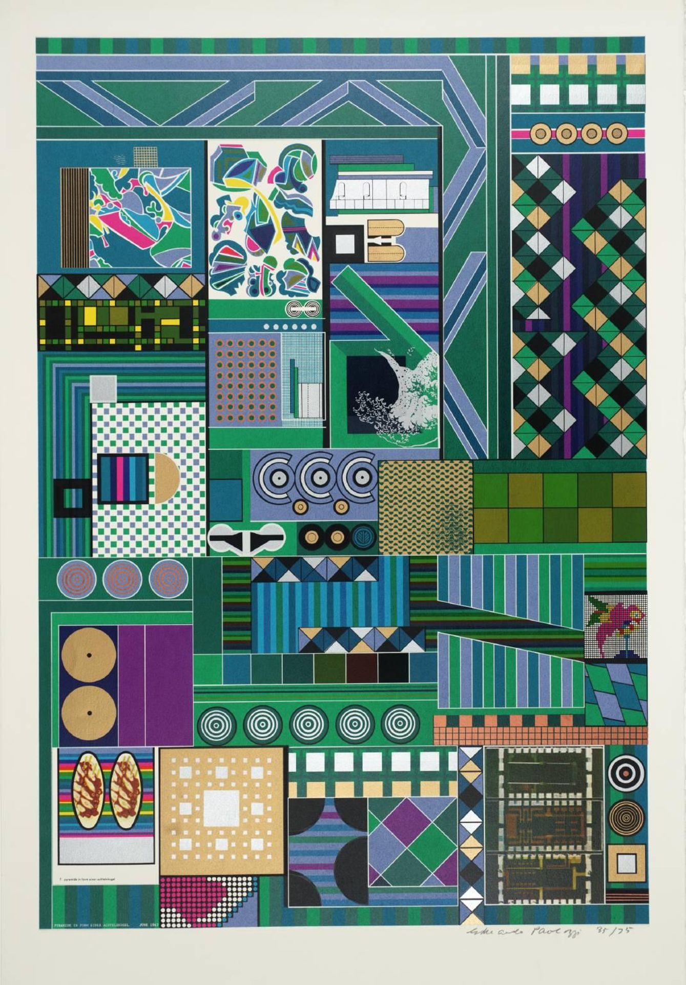7 pyramide in form einer aschtelskugel by  Sir Eduardo Paolozzi