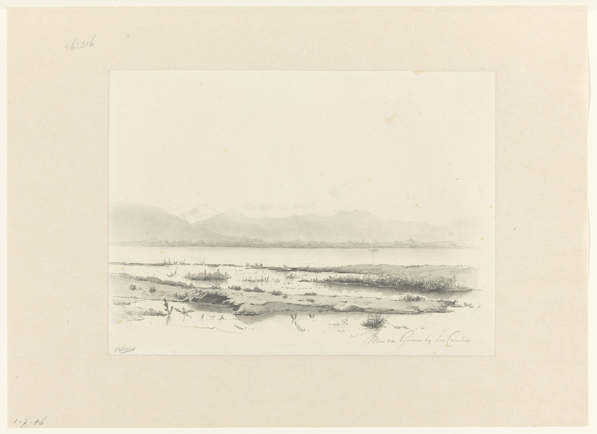 Gezicht op het meer van Genève bij Les Créneés by Gerard Bilders