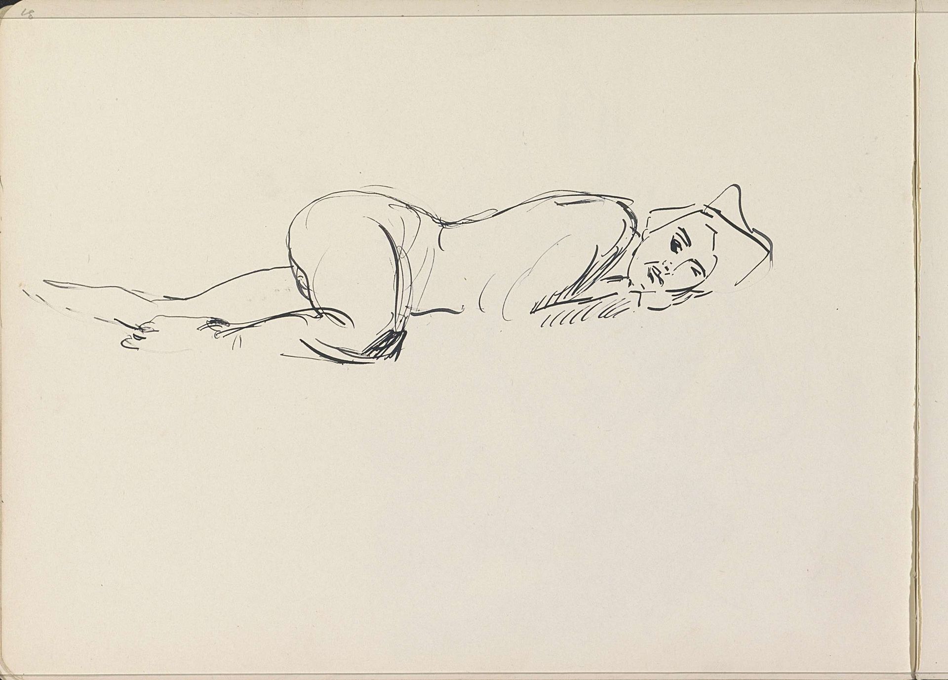 Reclining Female Nude by Isaac Israels