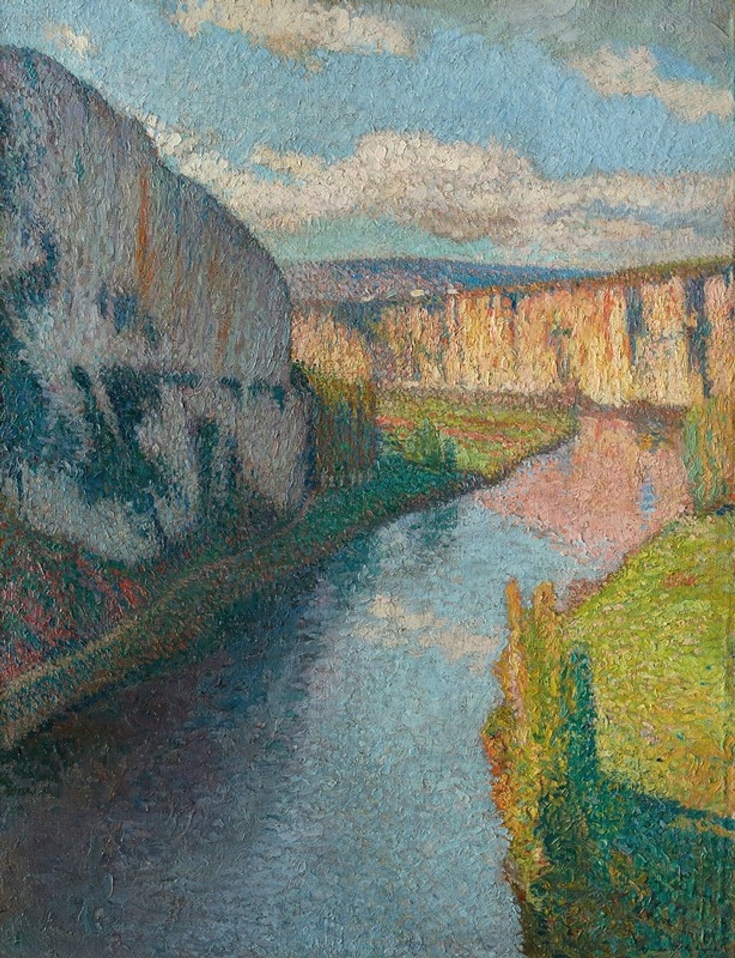 La Vallée du Lot, près de Saint-Cirq-Lapopie by Henri Martin