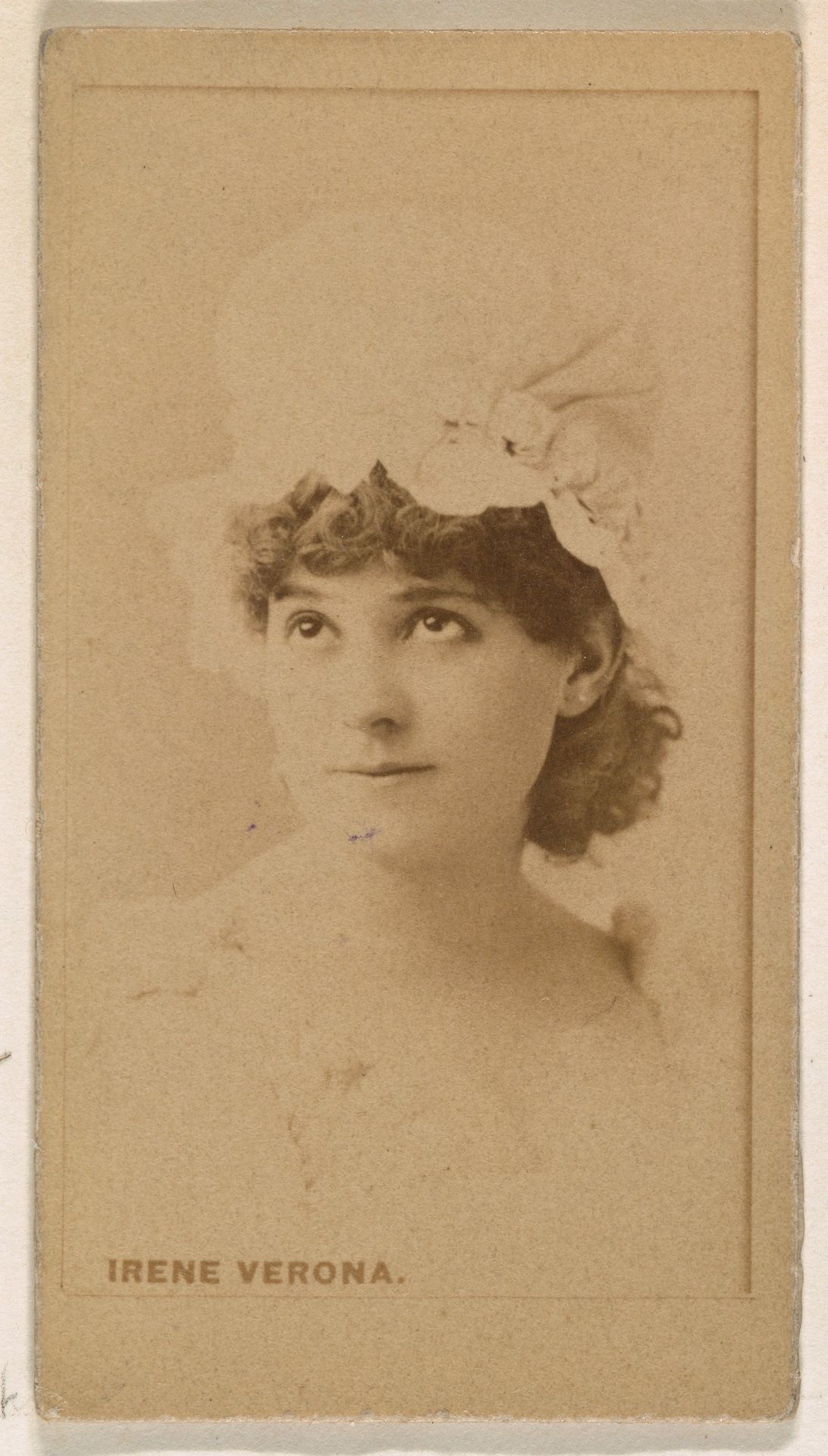 Irene Verona, from the Actresses series (N245) issued by Kinney Brothers to promote Sweet Caporal Cigarettes by Kinney Brothers Tobacco Company