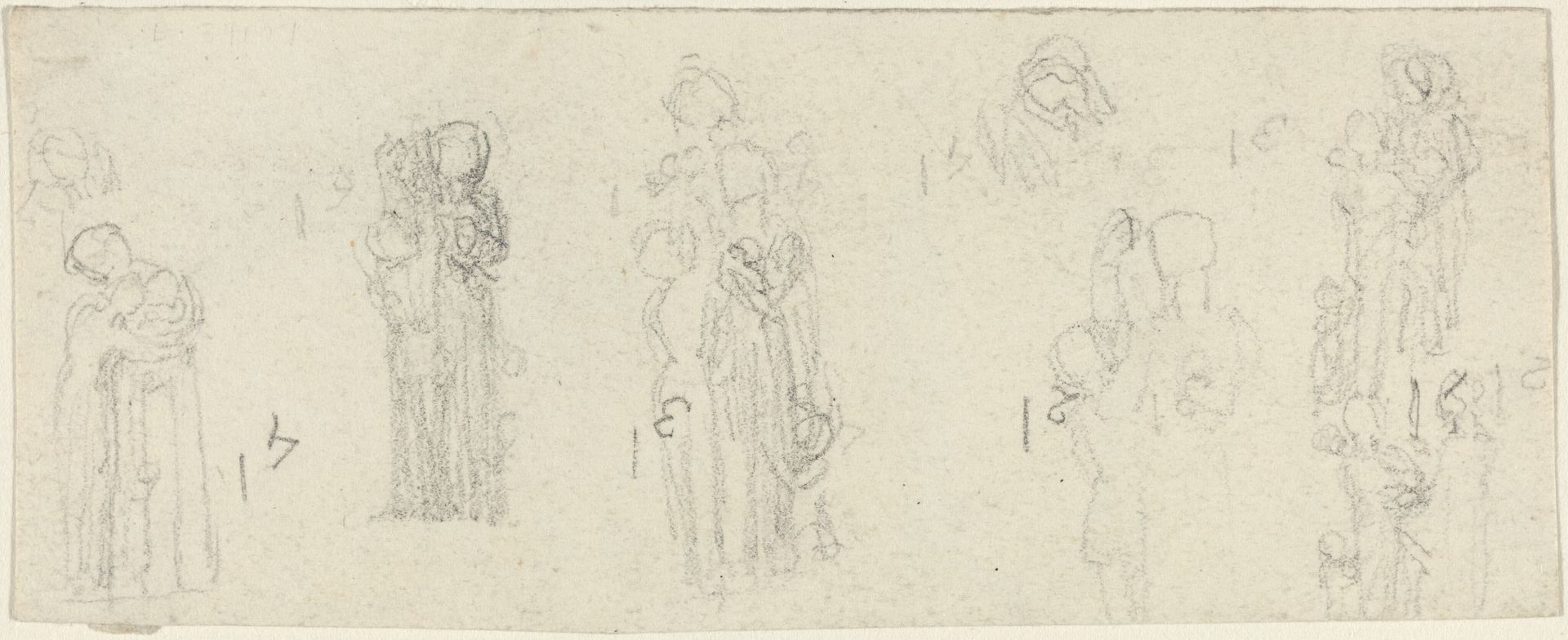 Sheet of Studies [recto and verso] by John Flaxman