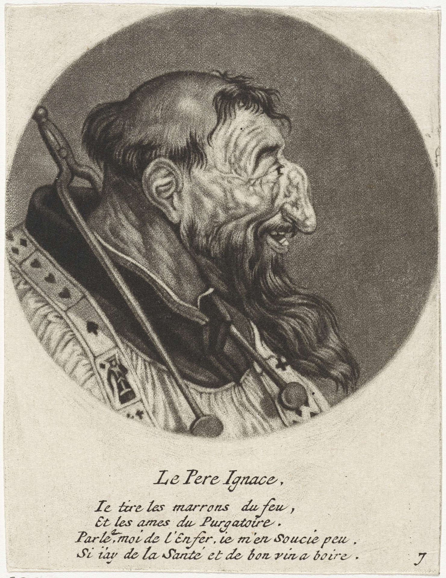 Monnik met speelkaarten om de hals by Jacob Gole