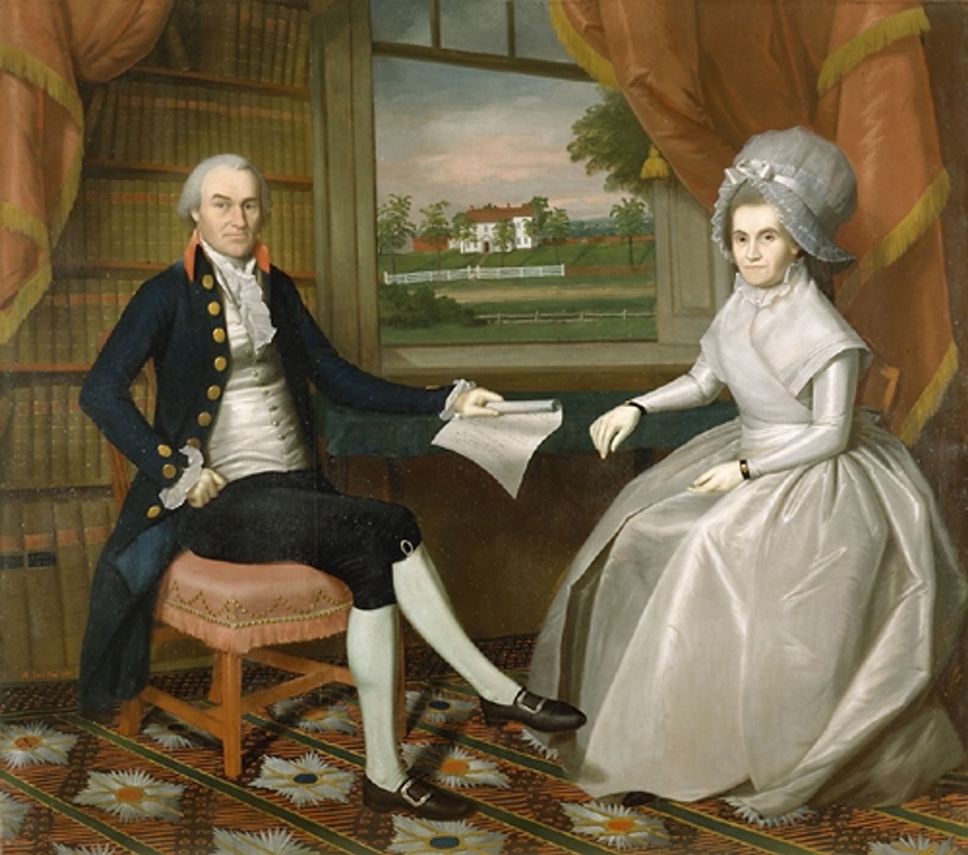 Oliver and Abigail Wolcott Ellsworth by Ralph Earl