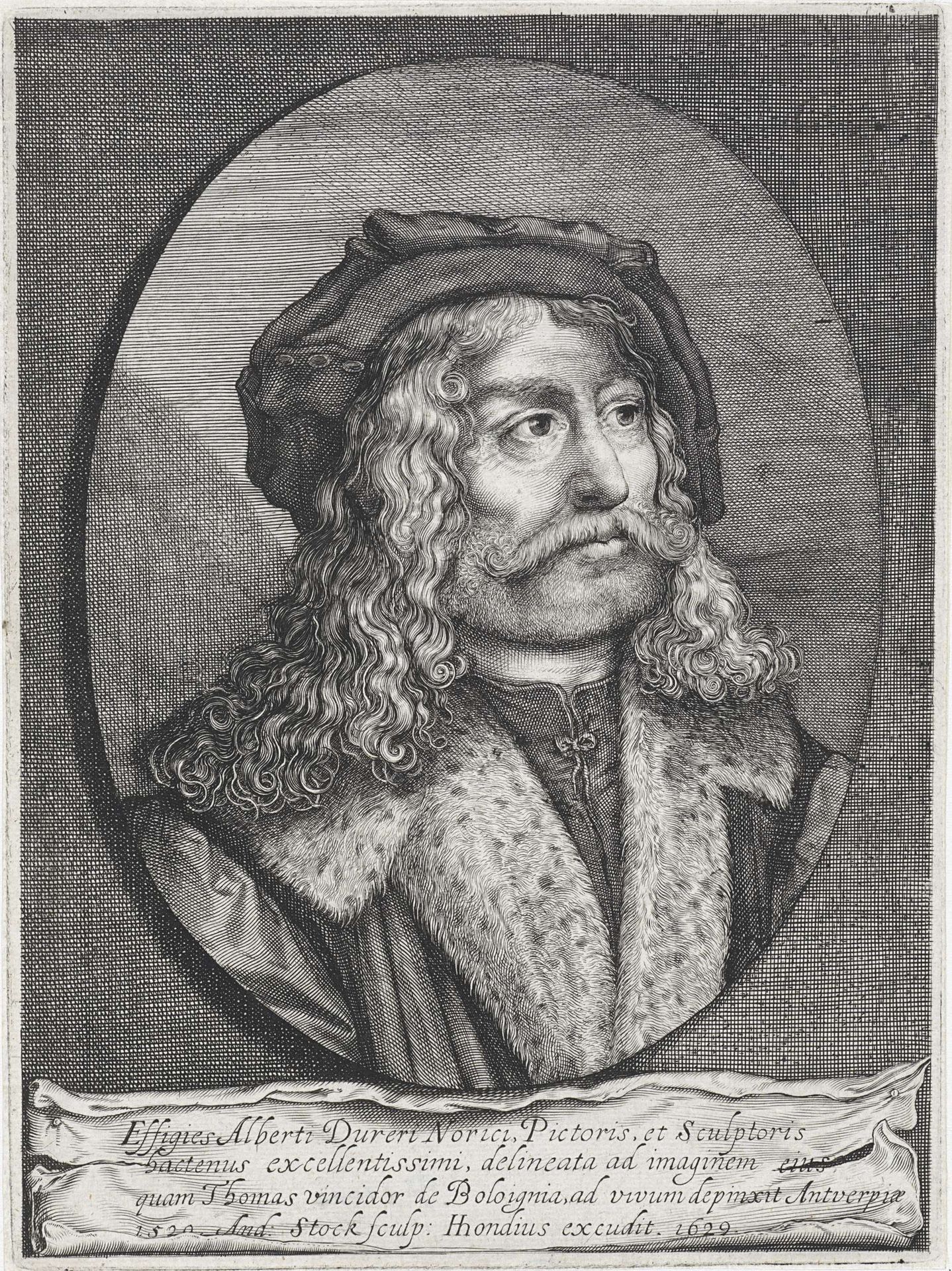 Portret van Albrecht Dürer by Andries Stock
