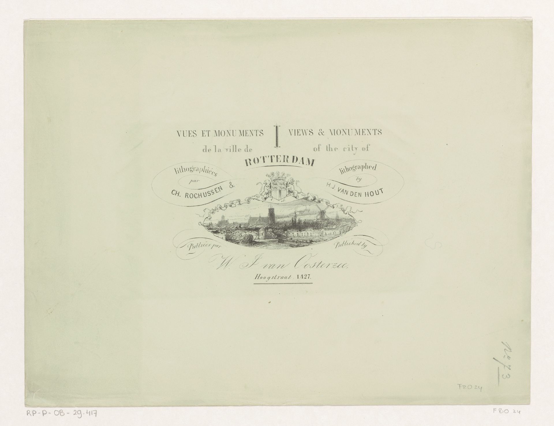 Gezicht op Rotterdam by Charles Rochussen