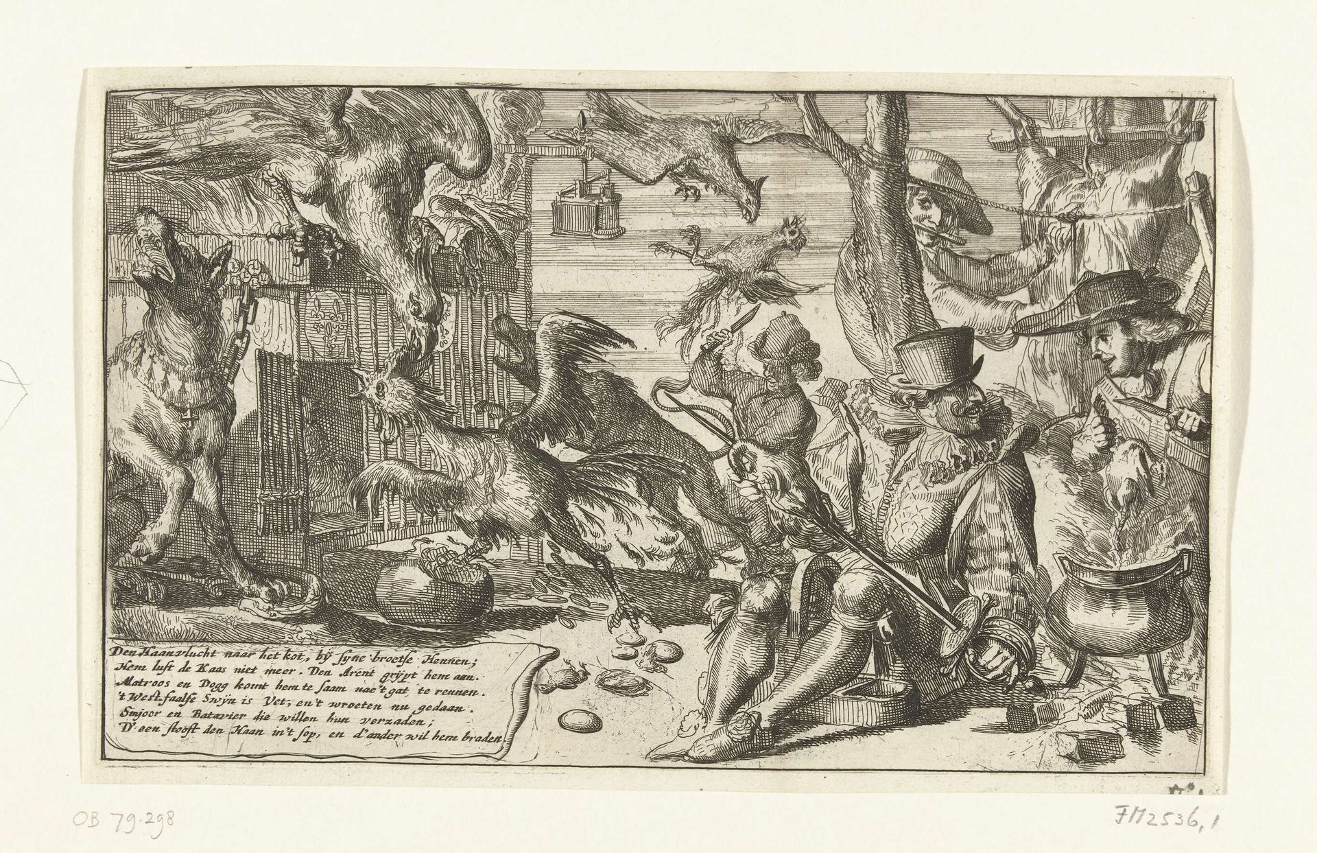 Spotprent op de Fransen, 1674 by Romeyn de Hooghe