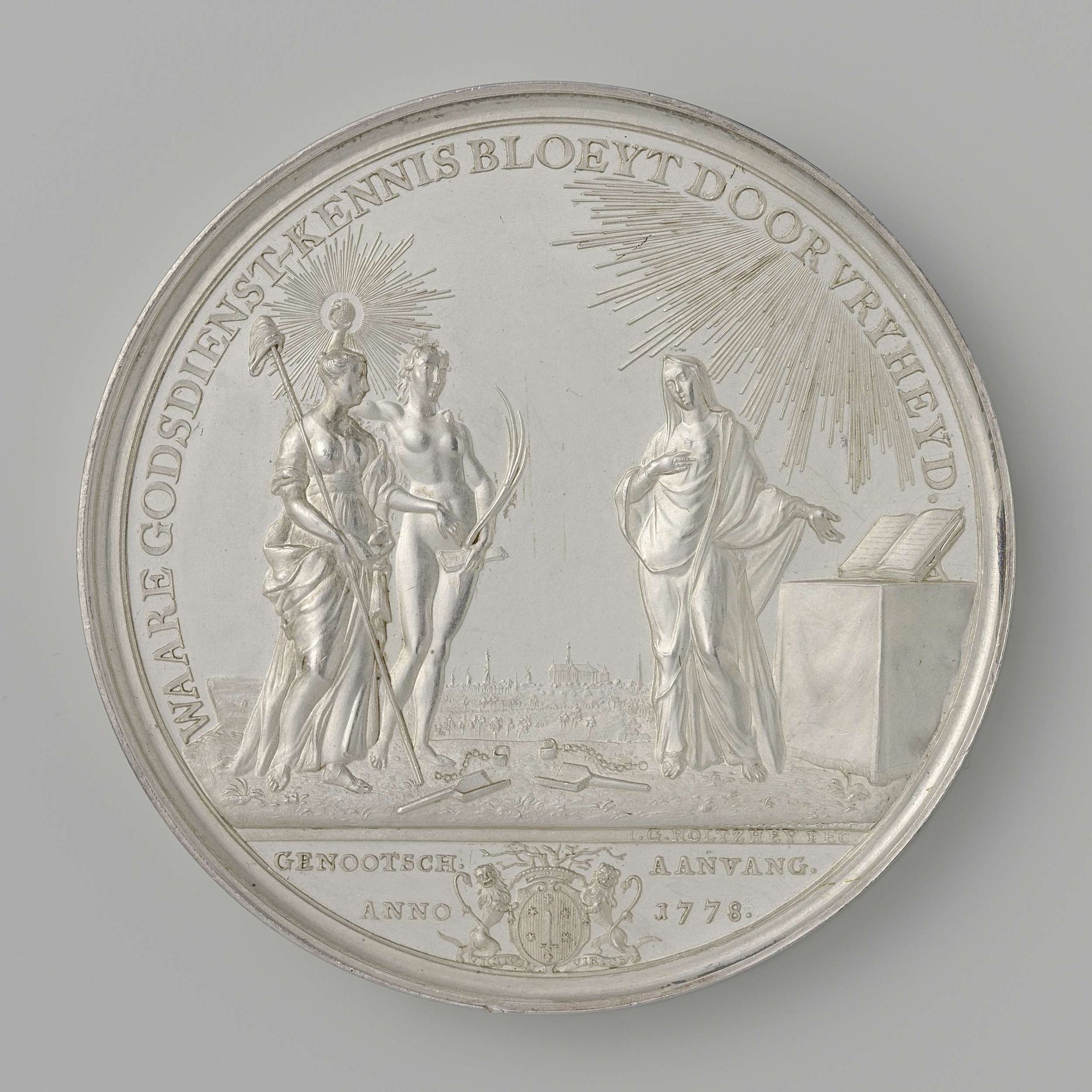 Teyler's Godgeleerd Genootschap, penning toegekend aan Jeronimo de Bosch, in 1784 of 1785 by Johan George Holtzhey