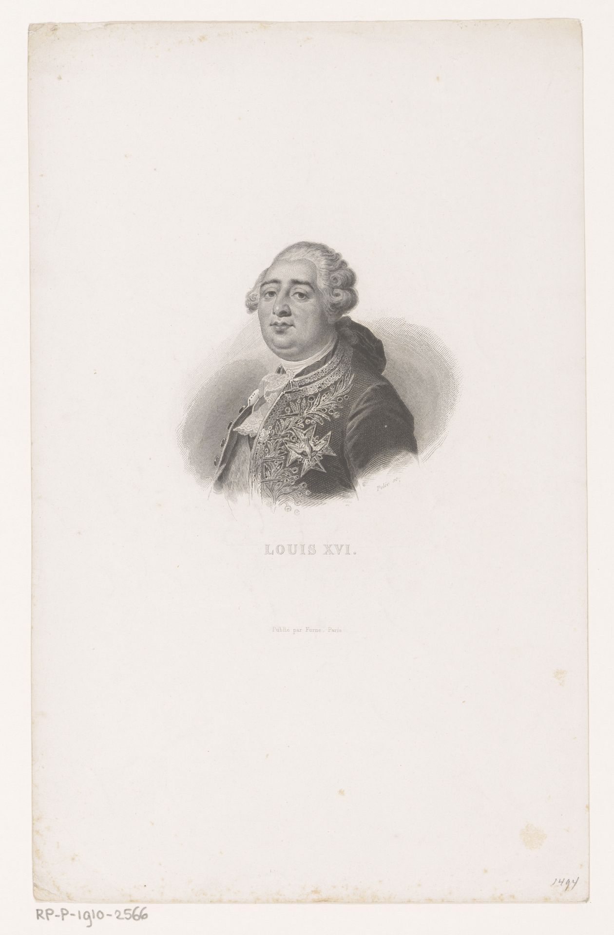 Portret van Lodewijk XVI by Pierre Pelée