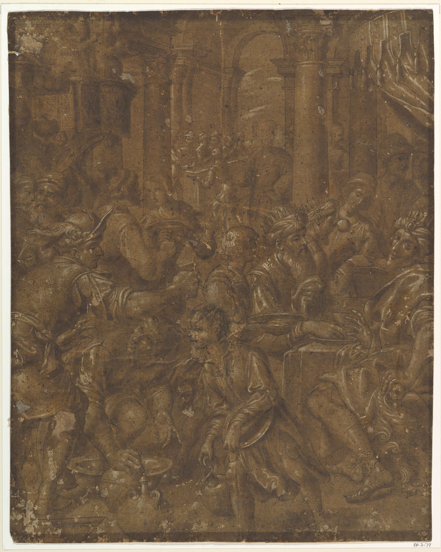 The Banquet of Ahasuerus and Esther by Aurelio Lomi