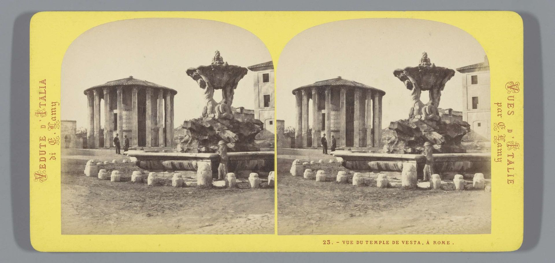 Tempel van Hercules Invictus op het Forum Boarium, Rome by Ernest Eléonor Pierre Lamy