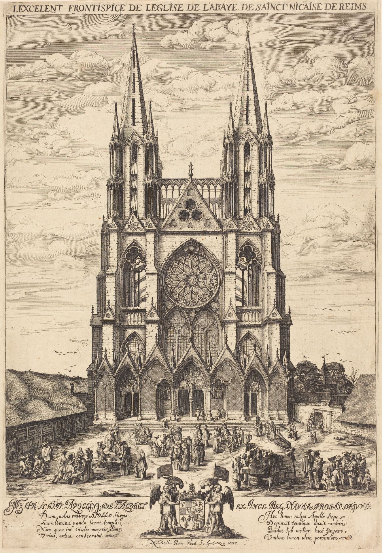 La facade de l'abbaye de S. Nicaise de Reims by Nicolas de Son