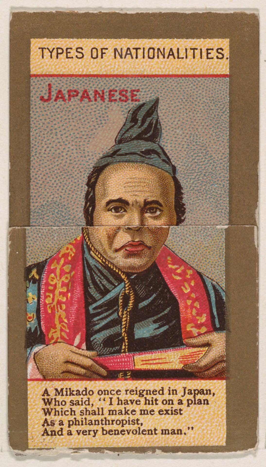 Japanese, from Types of Nationalities (N240) issued by Kinney Bros. by Kinney Brothers Tobacco Company