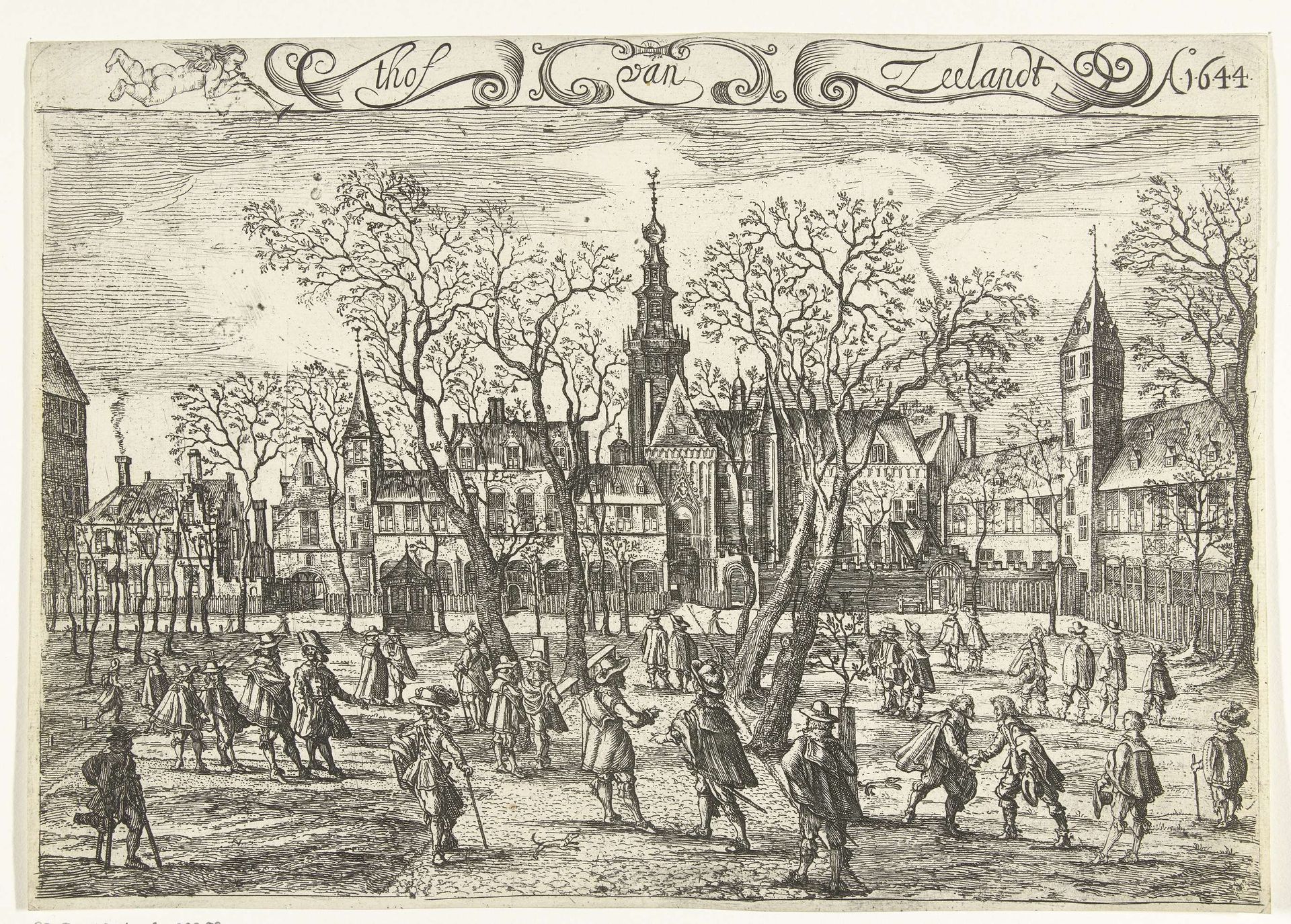 Het Hof van Zeeland te Middelburg, 1644 by Balthasar Florisz. van Berckenrode