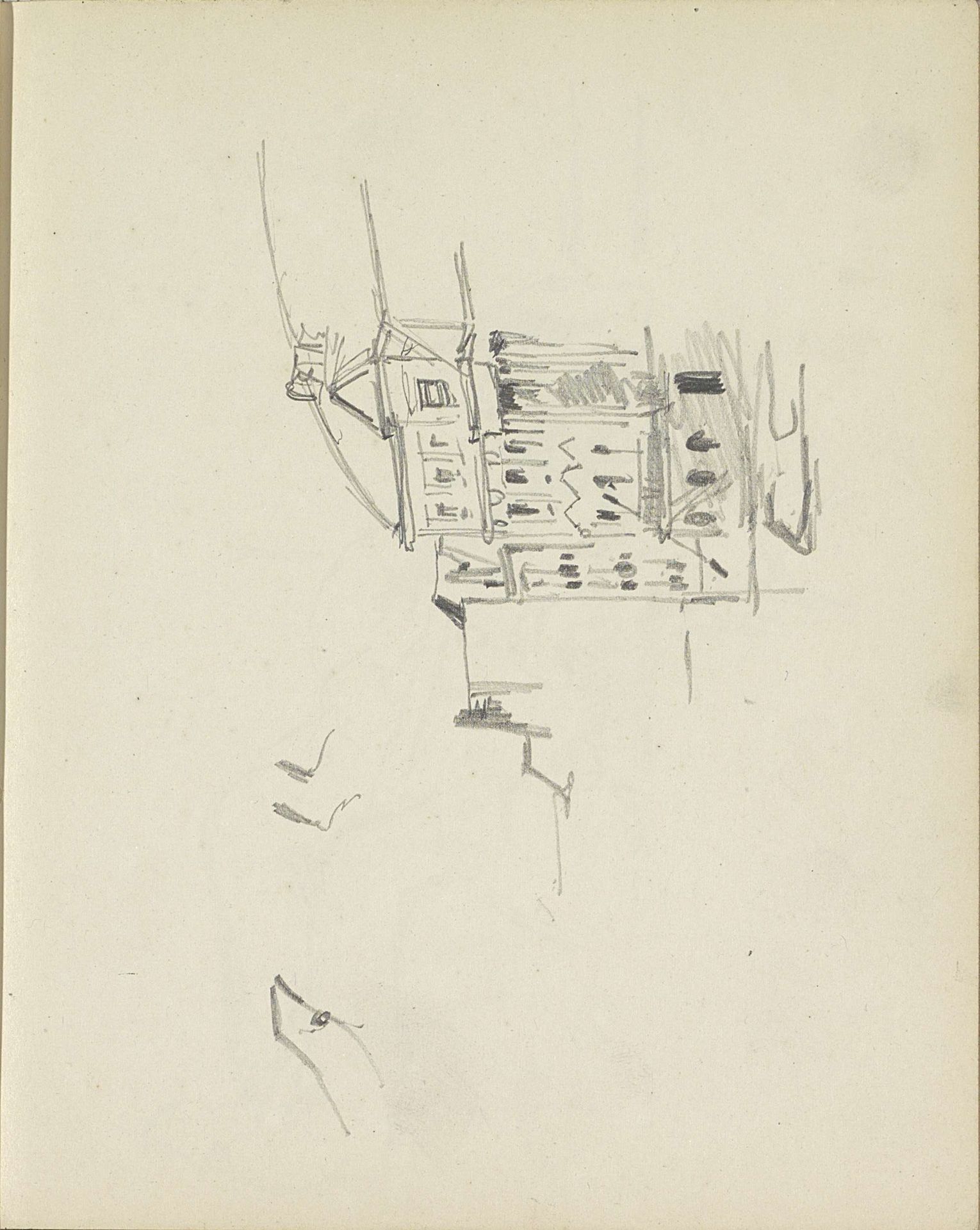 Façade van een gebouw by Cornelis Vreedenburgh