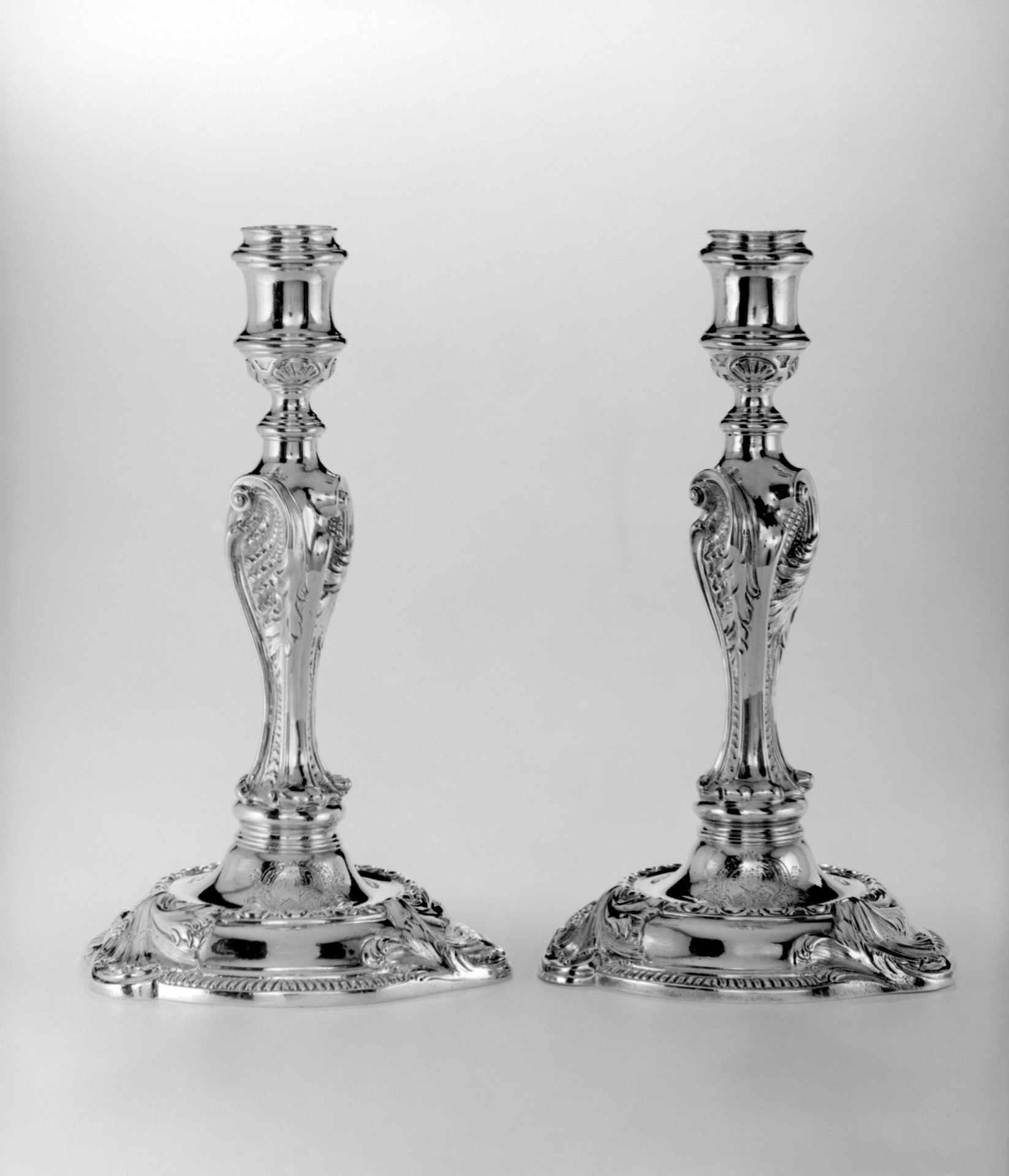Pair of candlesticks by Thomas Gilpin