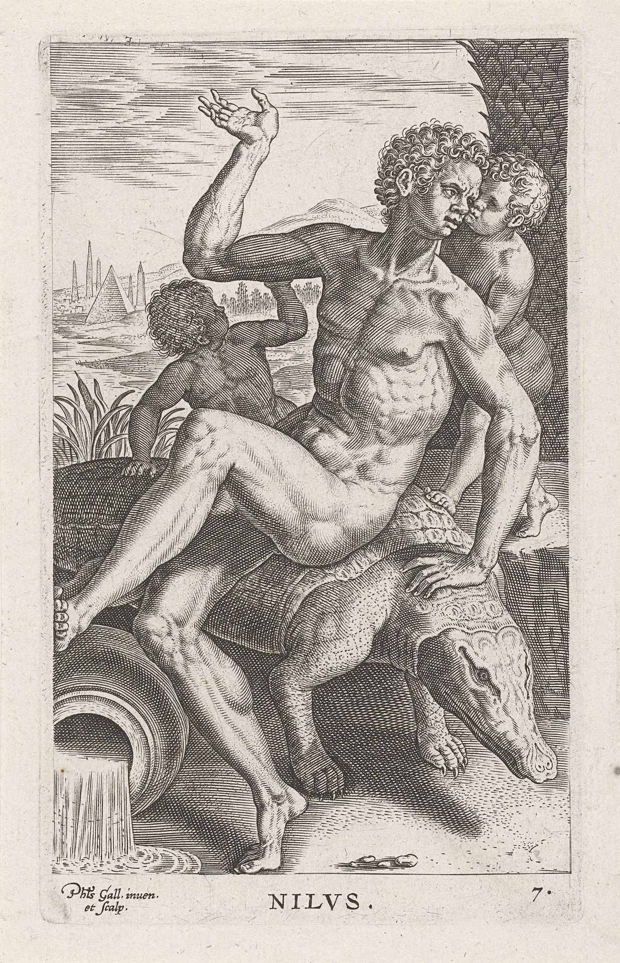 Riviergod Nilus by Philips Galle