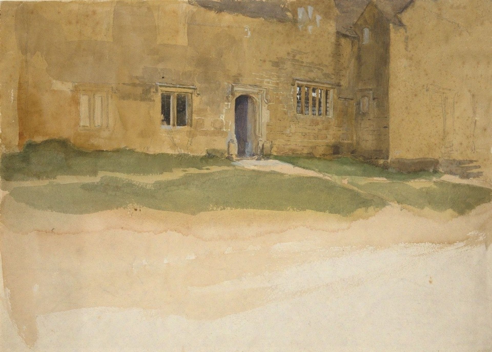 Study of an English medieval house by Edwin Austin Abbey