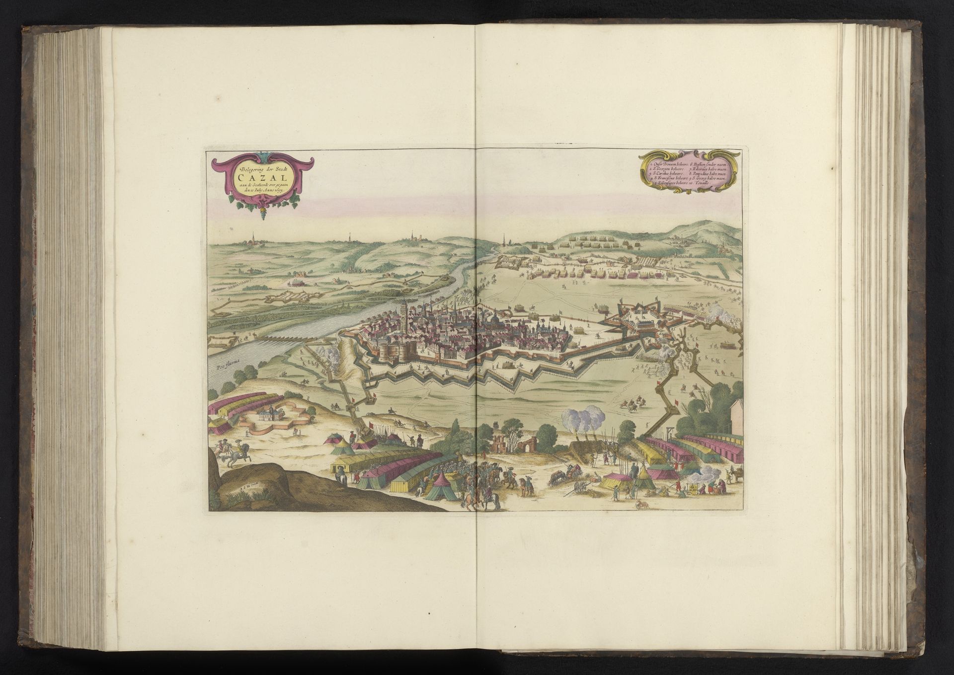 Belegering van Casale Monferrato by Wenceslaus Hollar