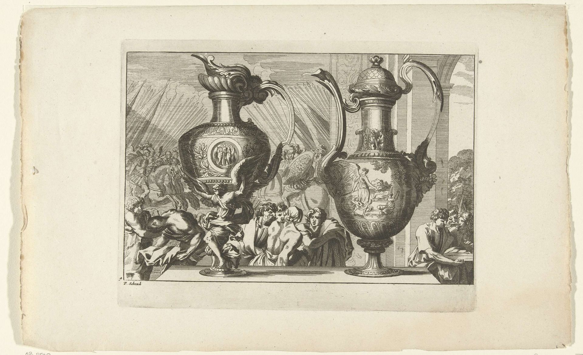 Schenkkan en vaas by Jean Lepautre