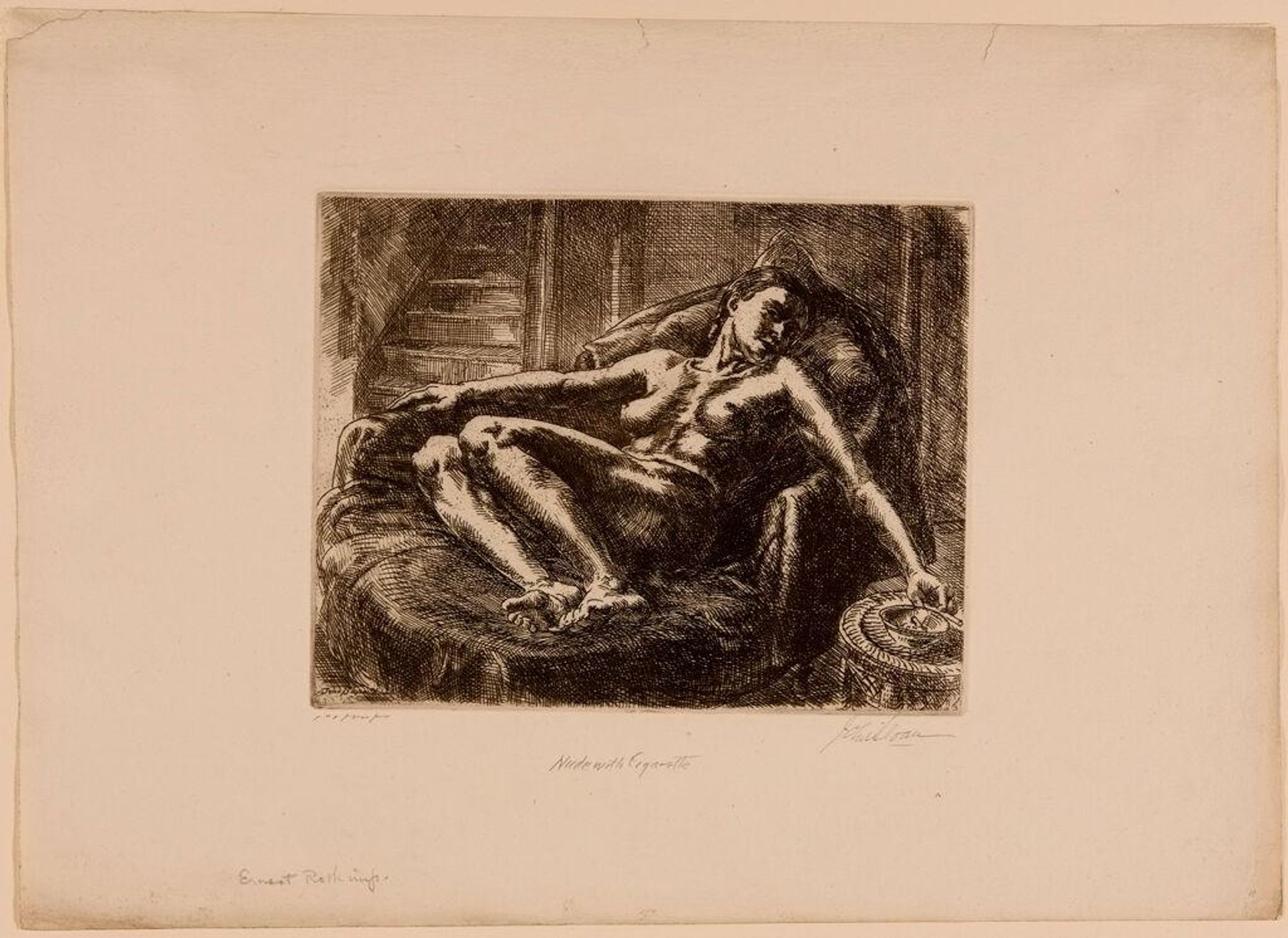 Nude with Cigarette by John Sloan