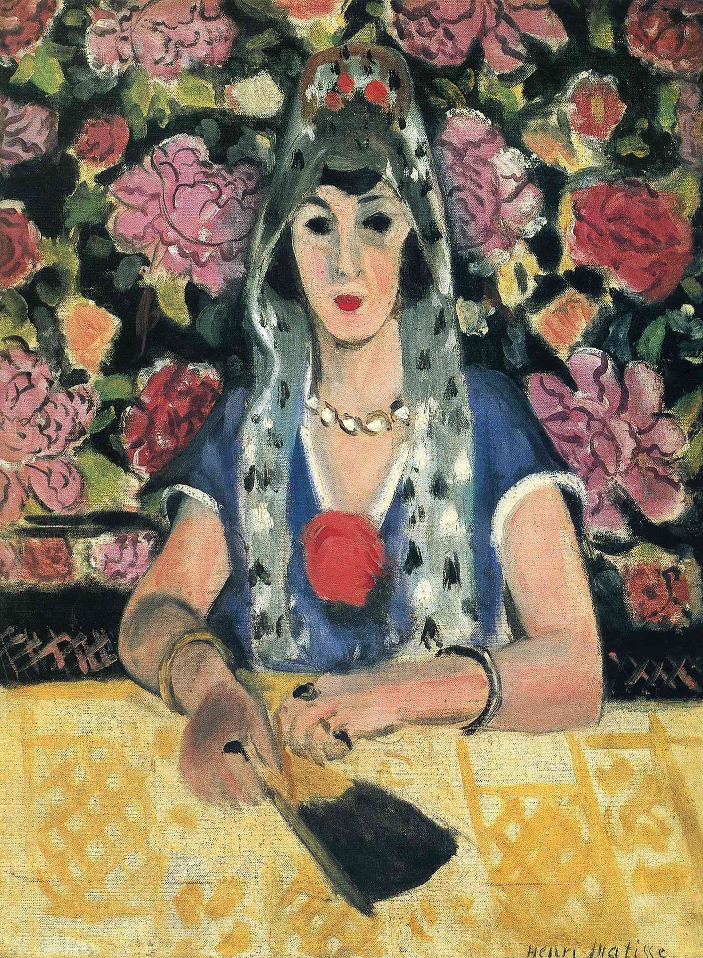 Spanish woman: Harmony in Blue by Henri Matisse