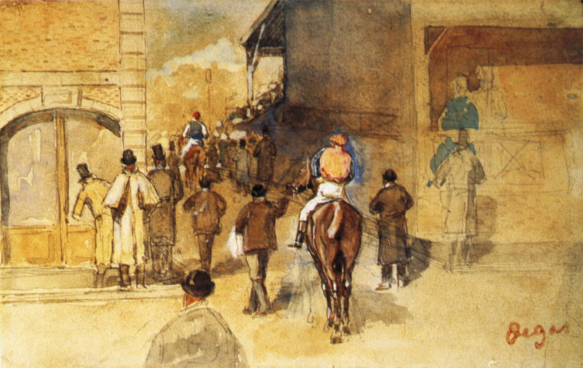 Exit from Weighing by Edgar Degas