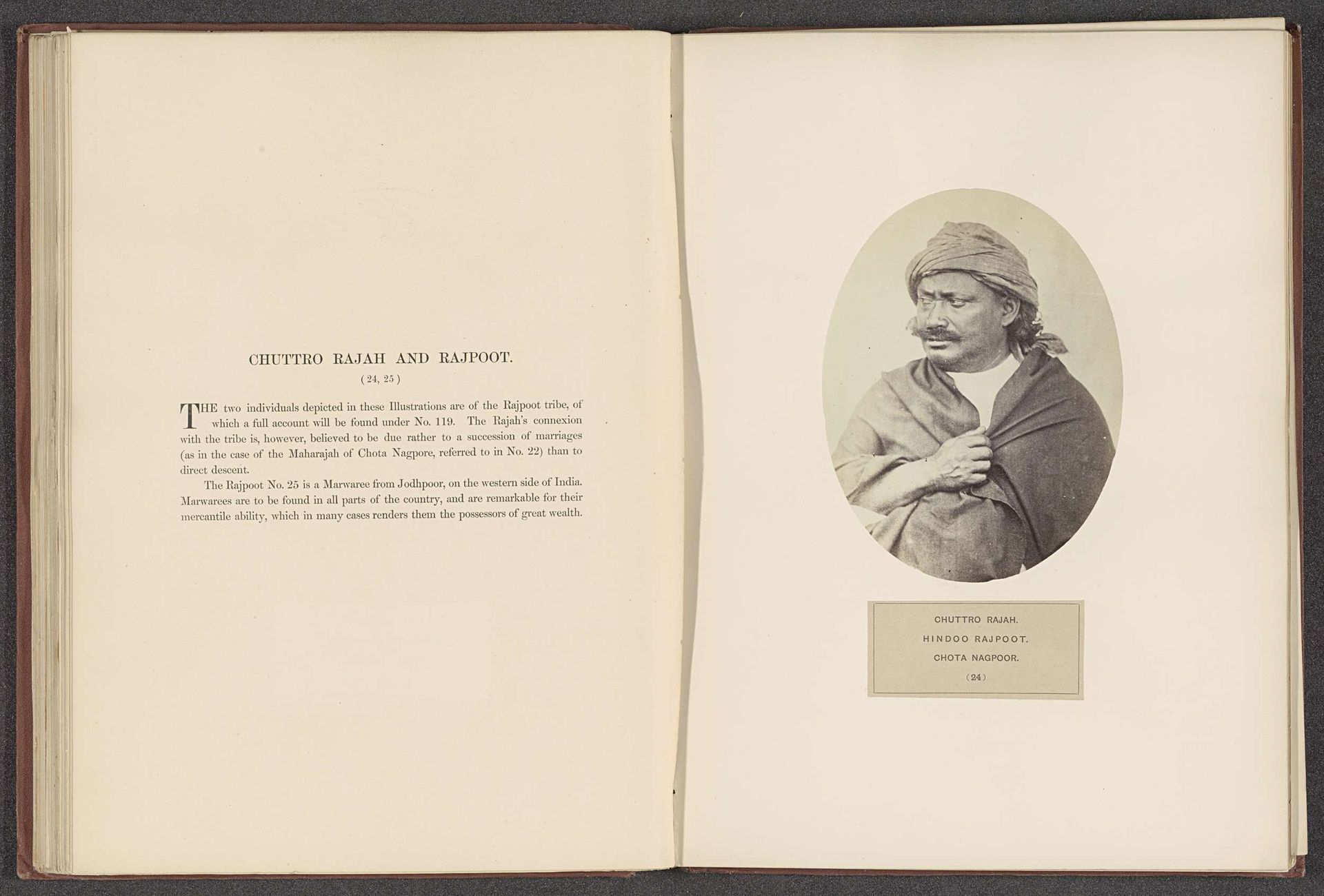 Portret van een onbekende Rajput man uit Chota Nagpur by Benjamin Simpson