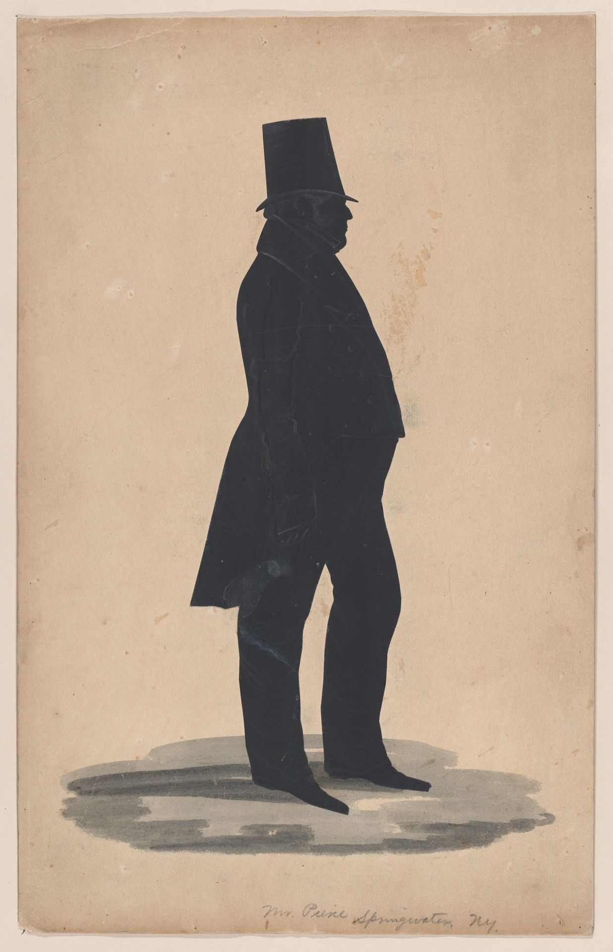 Silhouette of Mr. Pierce of Springwater, New York by William Henry Brown