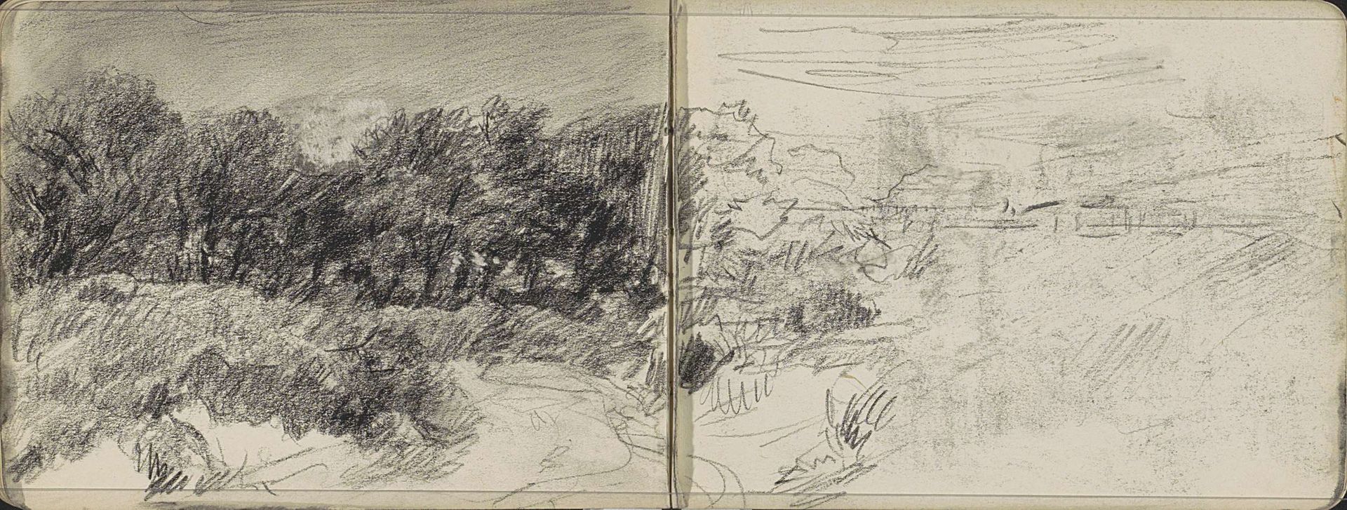 Duinlandschap met bomen by Johan Antonie de Jonge
