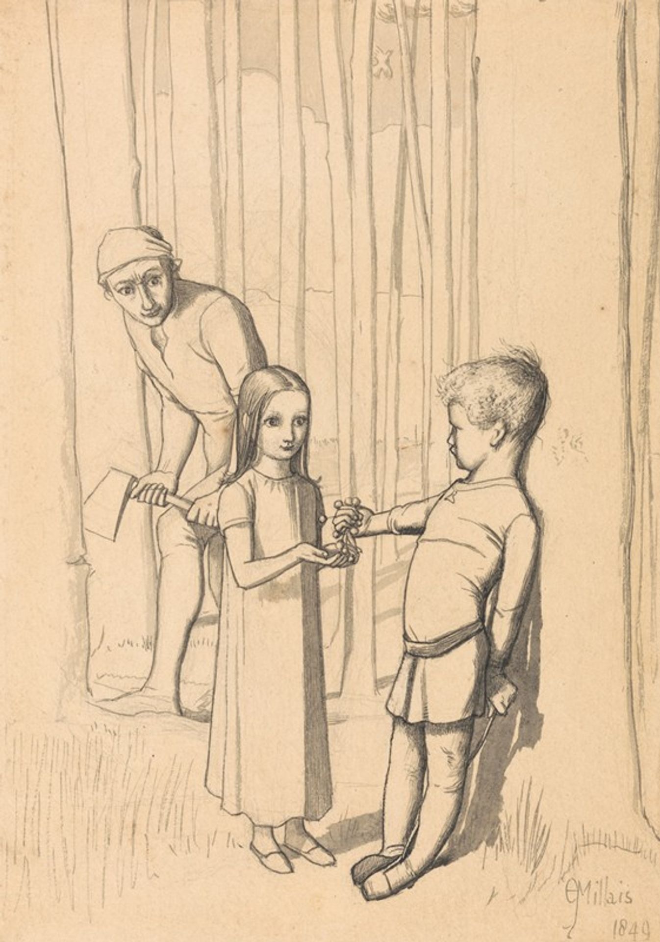 Study for The Woodman’s Daughter by Sir John Everett Millais