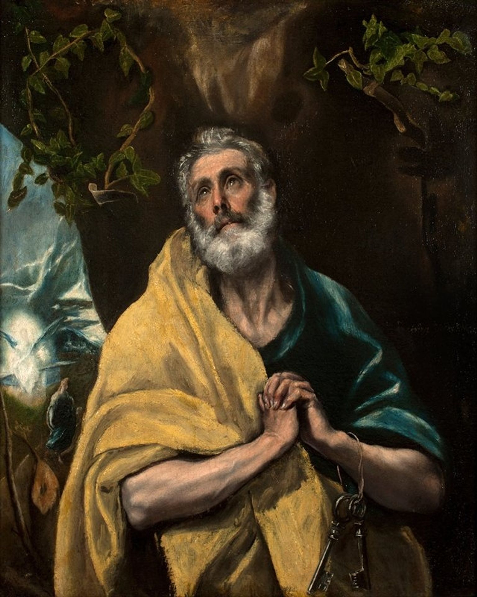 Saint Peter in Tears by El Greco (Domenikos Theotokopoulos)