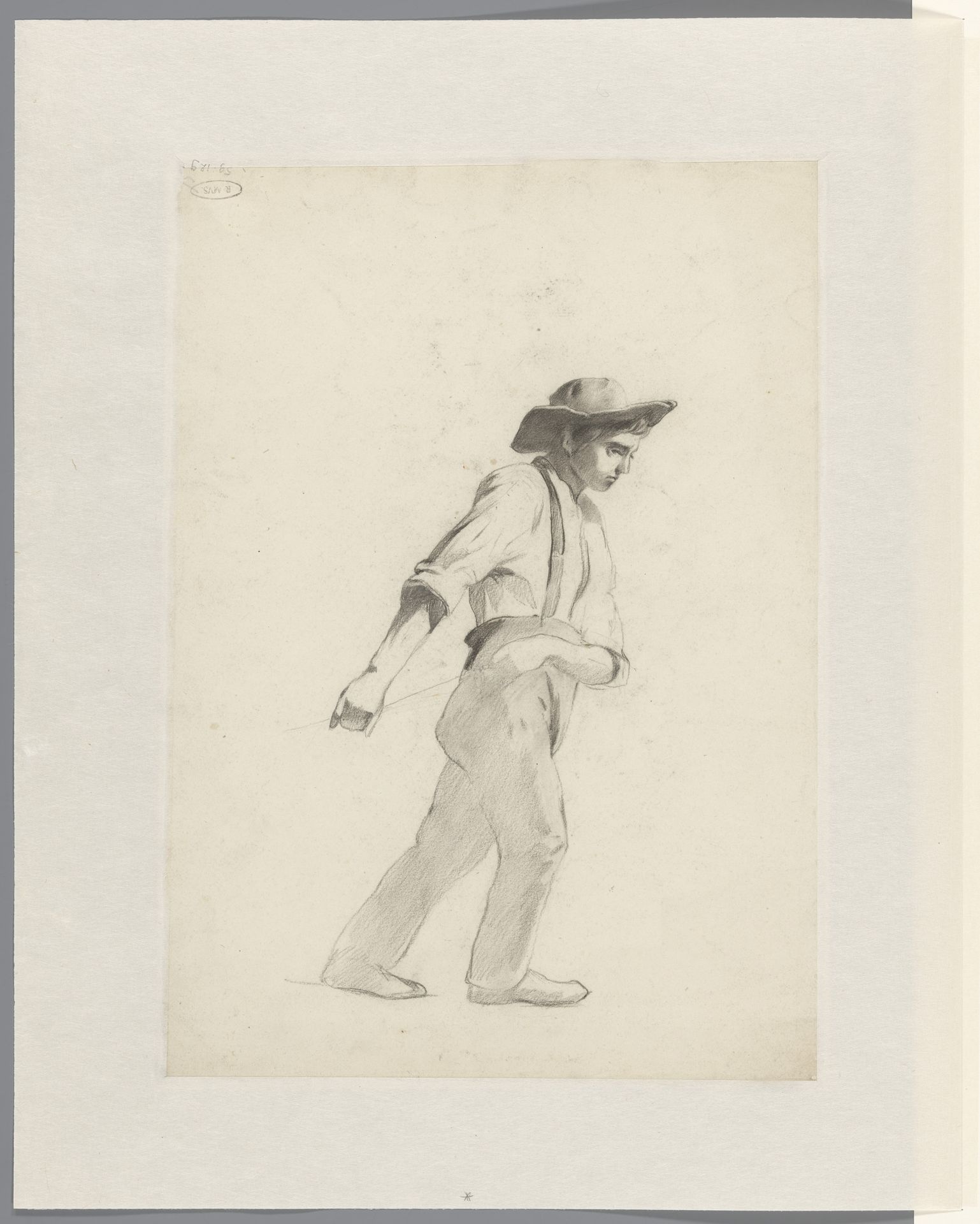 Jongen die een last trekt by Anton Mauve