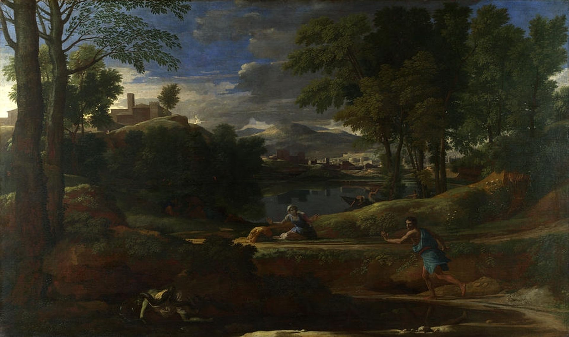 Landscape with a Man Killed by a Snake by Nicolas Poussin