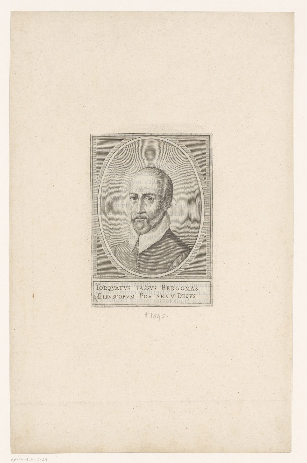 Portret van Torquato Tasso by Jerôme David
