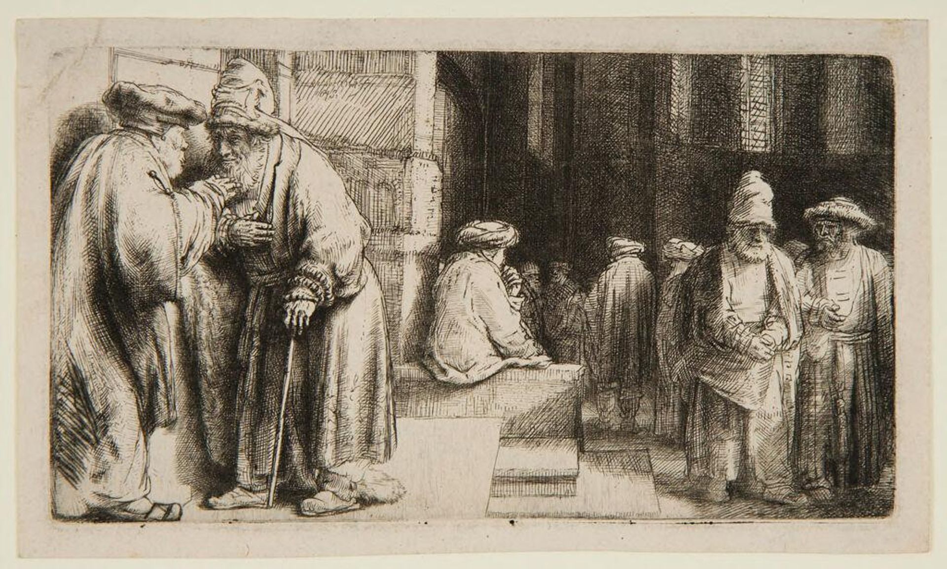 Jews in the Synagogue by Rembrandt van Rijn