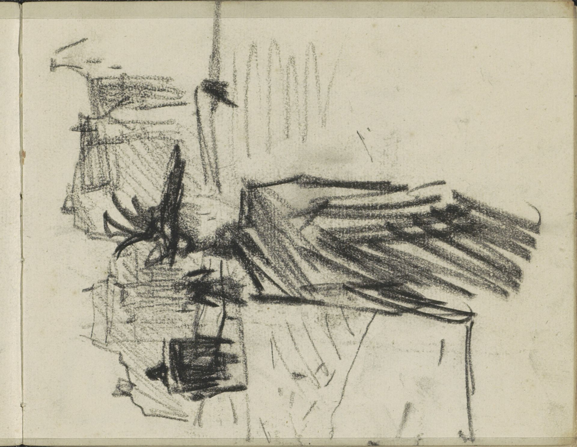 Figuren op het Rokin te Amsterdam, ter hoogte van het Spui by George Hendrik Breitner