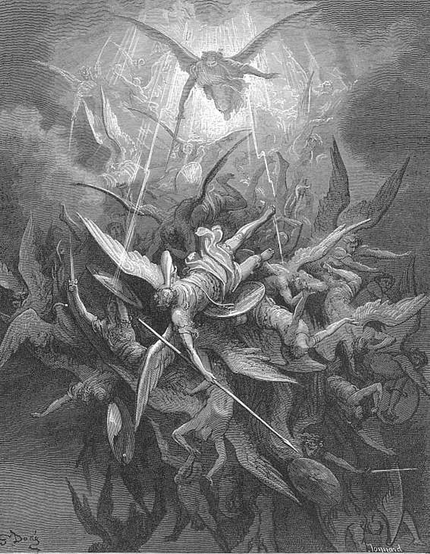 Him The Almighty Power Hurled Headlong Flaming from the Eternal Sky by Gustave Dore