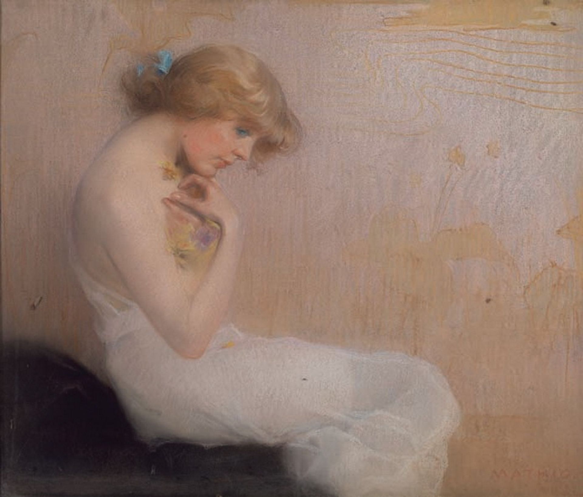 Seated girl by Paul Mathiopoulos