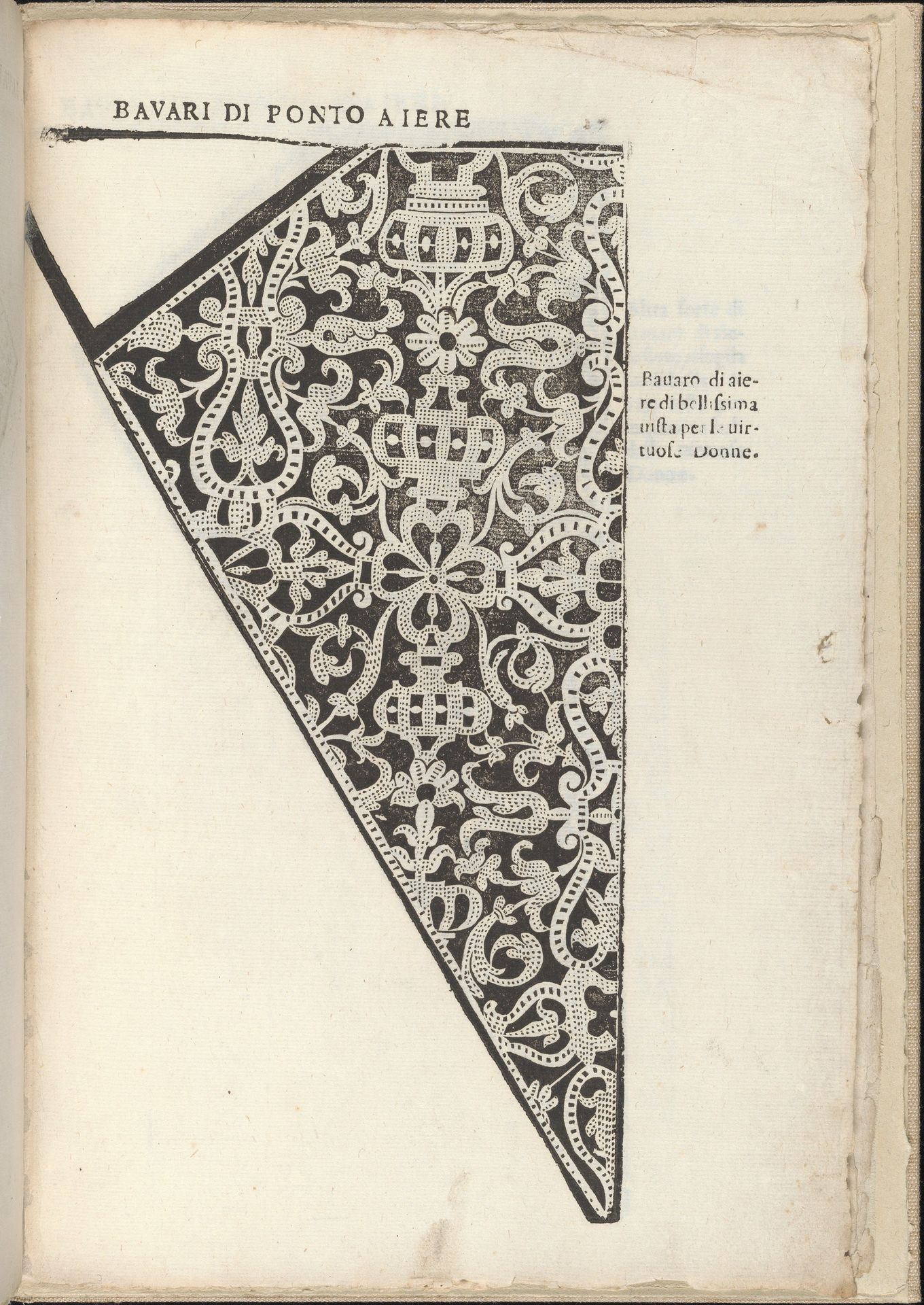 Ornamento nobile...Fatta da Lucretia Romana (Libro V of the Corona), page 13 (recto) by Cesare Vecellio