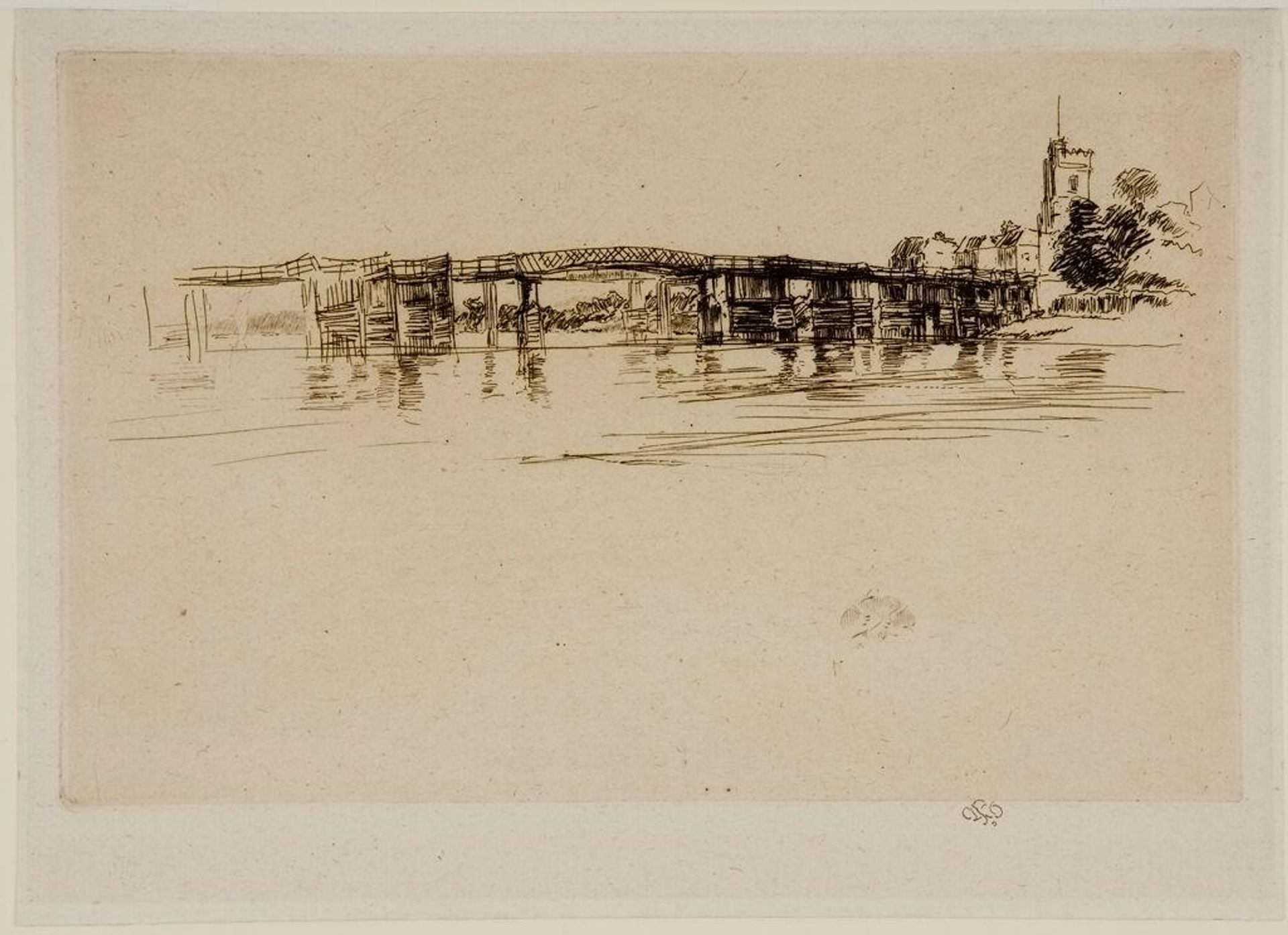 Little Putney Bridge by James Abbott McNeill Whistler