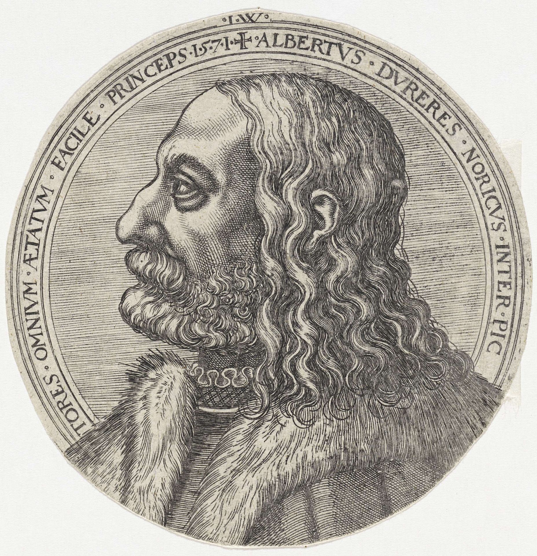 Portret van Albrecht Dürer by Wierix