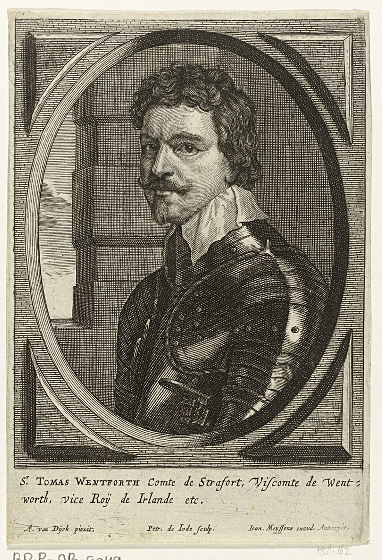 Portret van Thomas Wentworth, 1e graaf van Strafford by Pieter de (II) Jode