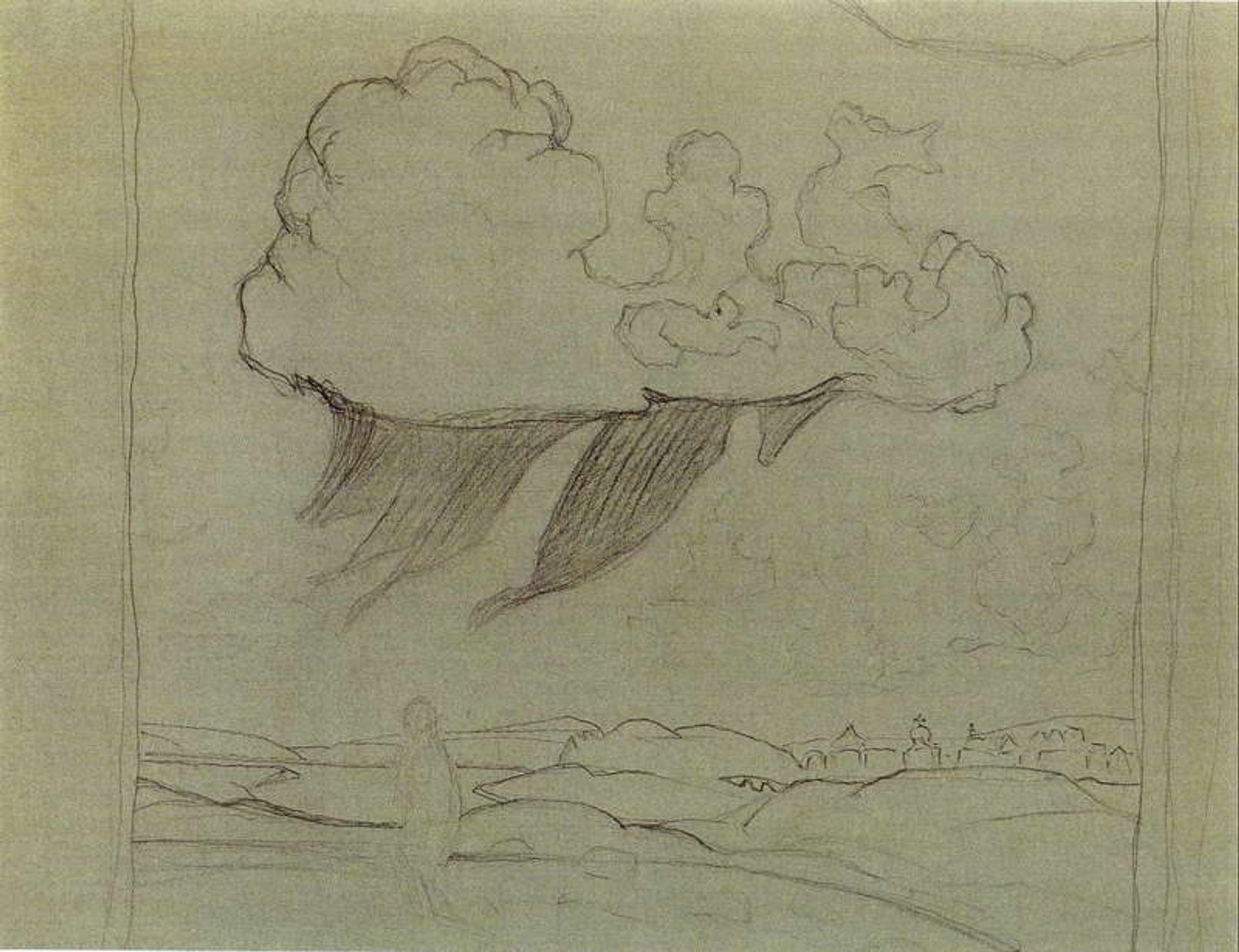 Procopius the Righteous removes a cloud of stone from the Great Ustyug by Nicholas Roerich