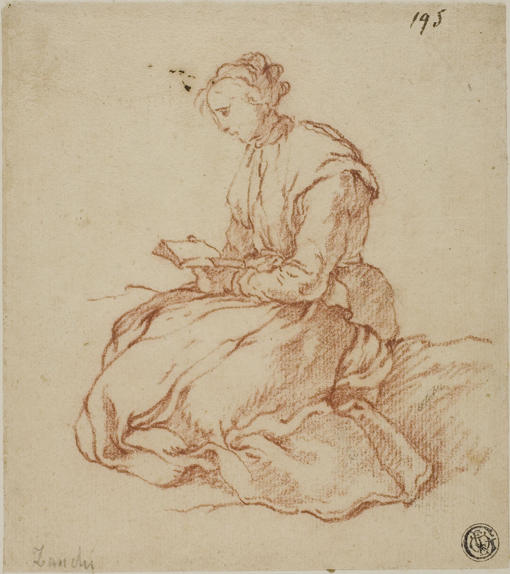 Seated Woman Reading by Francois Boucher
