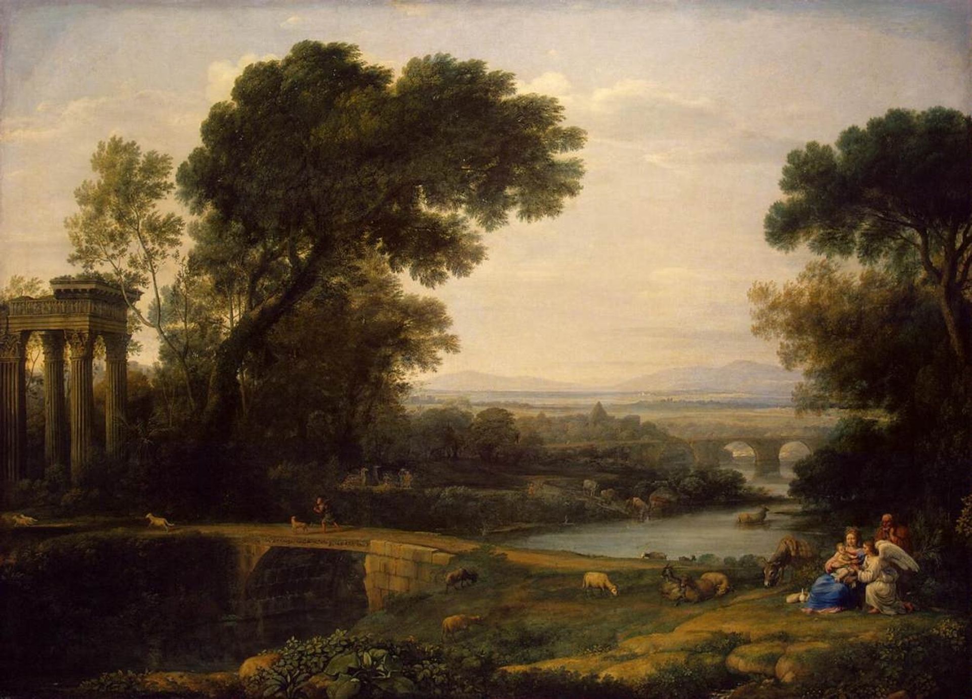 Landscape with Rest in Flight to Egypt by Claude Lorrain